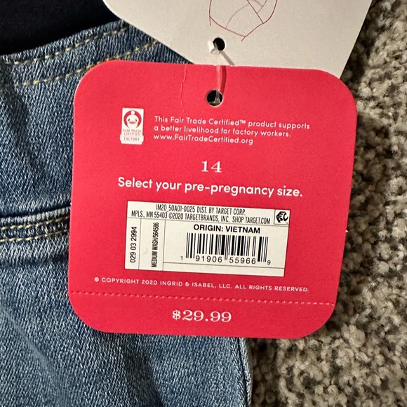 Isabel Maternity distressed cropped straight leg jean - Picture 2 of 6